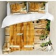 thumbnail image 1 of Ambesonne Rustic Duvet Cover Sets, Countryside Shutters, 2-King, Beige Green, 1 of 7