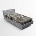 thumbnail image 1 of Ambesonne Rustic Fitted Sheet, Historic Old Store Front, Twin XL Size, Grey, 1 of 2