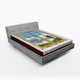 thumbnail image 1 of Ambesonne Rustic Fitted Sheet, Meadow Grass Countryside, Queen Size, Multicolor, 1 of 3