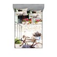 thumbnail image 1 of Ambesonne Rustic Fitted Sheet & Pillow Sham Set, Bike Flower Countryside, Queen, Multicolor, 1 of 2