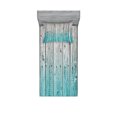 thumbnail image 1 of Ambesonne Rustic Fitted Sheet & Pillow Sham Set, Digital Wood Panels, Twinxl, Pale Blue Grey, 1 of 2