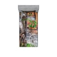 thumbnail image 1 of Ambesonne Rustic Fitted Sheet & Pillow Sham Set, Farmhouse Countryside, Twinxl, Brown Green Red, 1 of 2