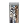 thumbnail image 1 of Ambesonne Rustic Fitted Sheet & Pillow Sham Set, Italian Town Street, Twinxl, Multicolor, 1 of 2