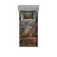 thumbnail image 1 of Ambesonne Rustic Fitted Sheet & Pillow Sham Set, Spanish Style Garden, Twinxl, Brown Green, 1 of 2