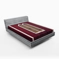 thumbnail image 1 of Ambesonne Rustic Fitted Sheet, Retro Burgundy Shutters, Queen Size, Burgundy and Pink, 1 of 2
