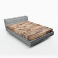thumbnail image 1 of Ambesonne Rustic Fitted Sheet, Weathered Earthy Tone Planks, King Size, Pale Grey and Umber, 1 of 3