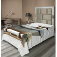 thumbnail image 1 of Ambesonne Rustic Flat Sheet, Bathing Cow and Chamomiles, Twin Size, Coconut White and Cinnamon, 1 of 1