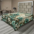 thumbnail image 1 of Ambesonne Rustic Flat Sheet, Farmhouse Cold Tone Daisies, California King, Turquoise and Grey Yellow, 1 of 1
