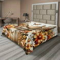 thumbnail image 1 of Ambesonne Rustic Flat Sheet, Farmhouse Summer Chamomiles, King Size, Orange Sepia and Off White, 1 of 1