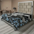 thumbnail image 1 of Ambesonne Rustic Flat Sheet, Monochrome Farmhouse Cow, King Size, Grey Black and Blue, 1 of 1