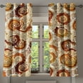thumbnail image 1 of Ambesonne Rustic Grommet Curtain, Watercolor Circular Shapes, 50"x60", Dark Orange and Seal Brown, 1 of 1