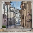 thumbnail image 1 of Ambesonne Rustic Kitchen Curtains, Italian Town Street, 55"x24", Multicolor, 1 of 1