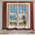 thumbnail image 1 of Ambesonne Rustic Kitchen Curtains, Meadow Grass Countryside, 55"x24", Multicolor, 1 of 3