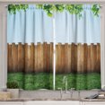 thumbnail image 1 of Ambesonne Rustic Kitchen Curtains, Nature Yard Field Plank, 55"x39", Green Brown, 1 of 1