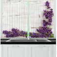 thumbnail image 1 of Ambesonne Rustic Kitchen Curtains, Spring Lavender Flower Image, 55"x45", Purple and Eggshell, 1 of 1