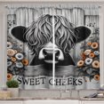 thumbnail image 1 of Ambesonne Rustic Kitchen Curtains, Vintage Farmhouse Cow Cheeks, 55"x39", Grey Black and Orange, 1 of 3