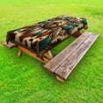 thumbnail image 1 of Ambesonne Rustic Outdoor Tablecloth, Wild West Horse Feathers, 58"x104", Teal Dark Taupe Cinnamon, 1 of 2