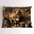 thumbnail image 1 of Ambesonne Rustic Pillow Sham, Grunge Old Glory Barn Cow, 26" X 20", Amber and Caramel, 1 of 2