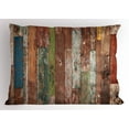 thumbnail image 1 of Ambesonne Rustic Pillow Sham, Grunge Style Planks Design, 26" X 20", Multicolor, 1 of 2