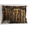 thumbnail image 1 of Ambesonne Rustic Pillow Sham, Oak Barn Timber Door, 26" X 20", Brown, 1 of 2