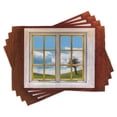 thumbnail image 1 of Ambesonne Rustic Place Mats Set of 4, Meadow Grass Countryside, Standard Size, Multicolor, 1 of 6