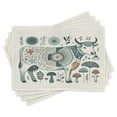 thumbnail image 1 of Ambesonne Rustic Place Mats Set of 4, Traditional Southwestern, Standard Size, Paprika Petrol Blue, 1 of 5