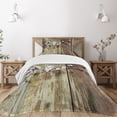 thumbnail image 1 of Ambesonne Rustic Quilted Bedspread Set 2 Pcs, Blooming Spring Flowers, Twin Size, Pink Brown, 1 of 6