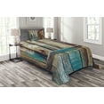 thumbnail image 1 of Ambesonne Rustic Quilted Bedspread Set 2 Pcs, Color Details Mansion, Twin Size, Brown, 1 of 3