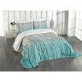thumbnail image 1 of Ambesonne Rustic Quilted Bedspread Set 3 Pcs, Digital Wood Panels, Queen Size, Pale Blue Grey, 1 of 5