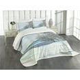 thumbnail image 1 of Ambesonne Rustic Quilted Bedspread Set 3 Pcs, Rural Winter Forest Art, King Size, Multicolor, 1 of 5