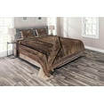 thumbnail image 1 of Ambesonne Rustic Quilted Coverlet 3 Pcs, Aged Door Vintage Rural, Queen Size, Brown, 1 of 2