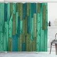 thumbnail image 1 of Ambesonne Rustic Shower Curtain, Barn House Door Print Farm, 69"Wx70"L, Fern Green, 1 of 4