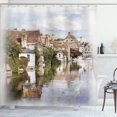 thumbnail image 1 of Ambesonne Rustic Shower Curtain, Brugge Canal View, 69"Wx70"L, Multicolor, 1 of 5