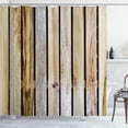 thumbnail image 1 of Ambesonne Rustic Shower Curtain, Country Timber Fence, 69"Wx70"L, Brown, 1 of 5