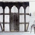 thumbnail image 1 of Ambesonne Rustic Shower Curtain, Grunge Farmhouse Door, 69"Wx70"L, Charcoal White, 1 of 5