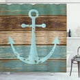 thumbnail image 1 of Ambesonne Rustic Shower Curtain, Nautical Rustic, 69"Wx75"L, Pale Blue Brown Teal, 1 of 5
