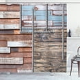 thumbnail image 1 of Ambesonne Rustic Shower Curtain, Old Mixture Rusty Design, 69"Wx84"L, Brown and Blue, 1 of 3