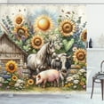 thumbnail image 1 of Ambesonne Rustic Shower Curtain, Vintage Rural Farmhouse Life, 69"Wx75"L, Earth Yellow and Multicolor, 1 of 1