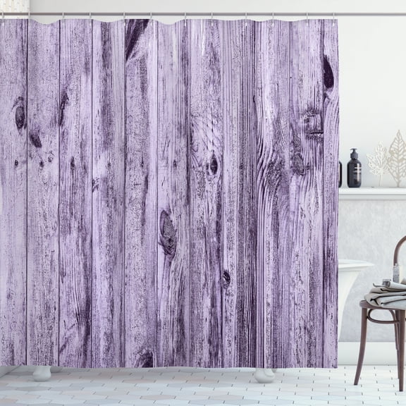 Ambesonne Rustic Shower Curtain, Wall Background Art Antique, 69"Wx70"L, Mauve Lilac