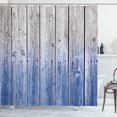 thumbnail image 1 of Ambesonne Rustic Shower Curtain, Wood Background Effect Art, 69"Wx84"L, Sea Blue, 1 of 4