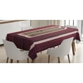 thumbnail image 1 of Ambesonne Rustic Tablecloth Rectangular Table Cover, Retro Burgundy Shutters, 60"x84", Burgundy and Pink, 1 of 4