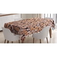 thumbnail image 1 of Ambesonne Rustic Tablecloth Rectangular Table Cover, Wooden Lumber Tree Logs, 60"x84", Cream, 1 of 3