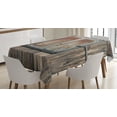 thumbnail image 1 of Ambesonne Rustic Tablecloth Rectangular Table Cover, Wooden Tree Old Planks, 60"x90", Brown and Grey, 1 of 4