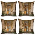 thumbnail image 1 of Ambesonne Rustic Throw Pillow Cover 4 Pack, Grunge Old Door, 20", Multicolor, 1 of 7