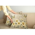 thumbnail image 1 of Ambesonne Rustic Throw Pillow Cover Pack of 2, Cottagecore Sunflower Vibes, 2 Pcs-40"x40", Dark Green and Yellow, 1 of 5