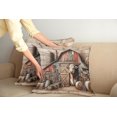 thumbnail image 1 of Ambesonne Rustic Throw Pillow Cover Pack of 2, Vintage Rural American Barn, 2 Pcs-36"x36", Tan Dark Salmon, 1 of 5