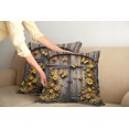 thumbnail image 1 of Ambesonne Rustic Throw Pillow Cover Pack of 2, Yellow Farmhouse Romance, 2 Pcs-18"x18", Mustard Taupe Caramel, 1 of 5