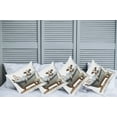 thumbnail image 1 of Ambesonne Rustic Throw Pillow Cover Pack of 4, Bathing Cow and Chamomiles, 4 Pcs-26" x 26", Coconut White and Cinnamon, 1 of 5