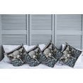 thumbnail image 1 of Ambesonne Rustic Throw Pillow Cover Pack of 4, Monochrome Farmhouse Cow, 4 Pcs-40"x40", Grey Black and Blue, 1 of 5