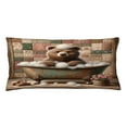 thumbnail image 1 of Ambesonne Rustic Throw Pillow Cushion Cover, Farmhouse Grizzly Bear Bath, 36" X 16", Chocolate Rose Green, 1 of 2